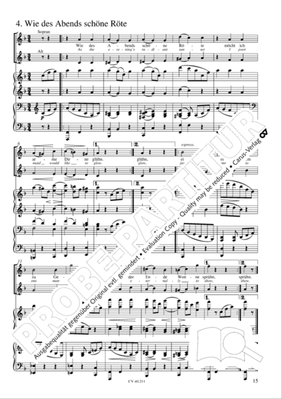Liebeslieder-Walzer, Op. 52 Choir scores gallery preview page 16