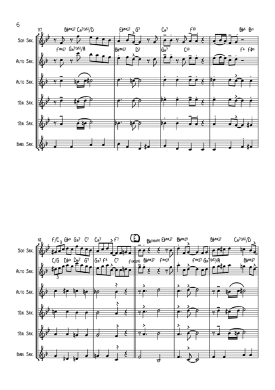 It's Beginning To Look Like Christmas Saxophone Quintet scores gallery preview page 6