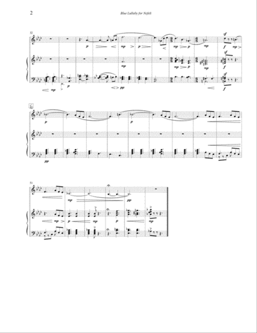 Blue Lullaby for Nefeli Blue Lullaby for Nefeli Small Ensemble scores gallery preview page 2