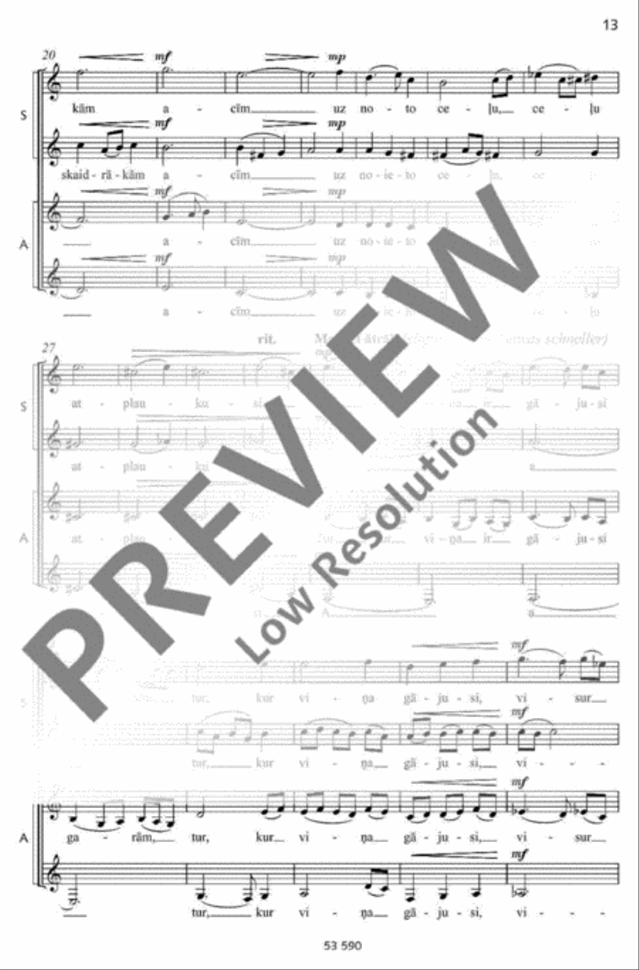 Skumjas Skumjas Women's Choir scores gallery preview page 14