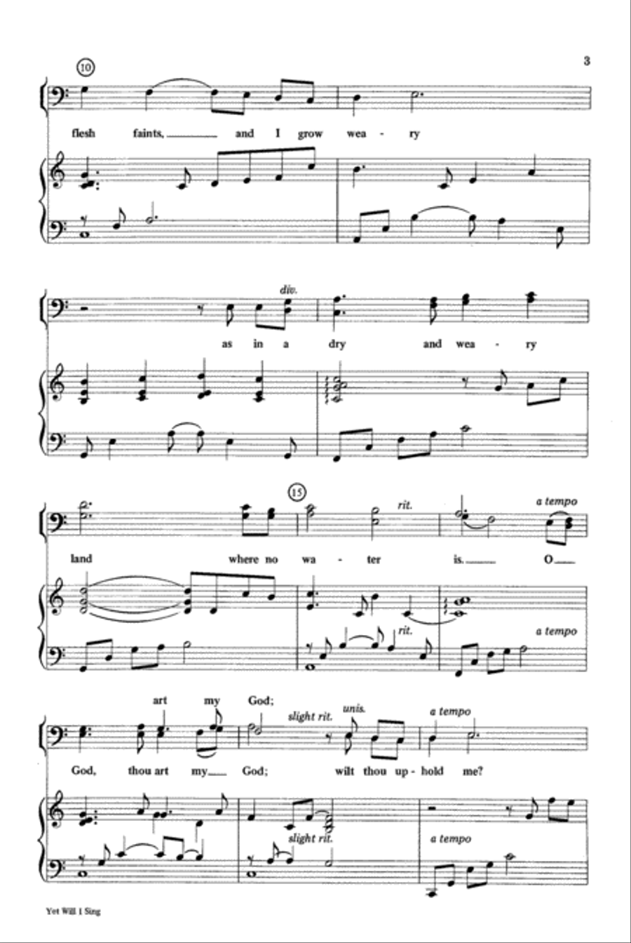 Yet Will I Sing 4-Part scores gallery preview page 3