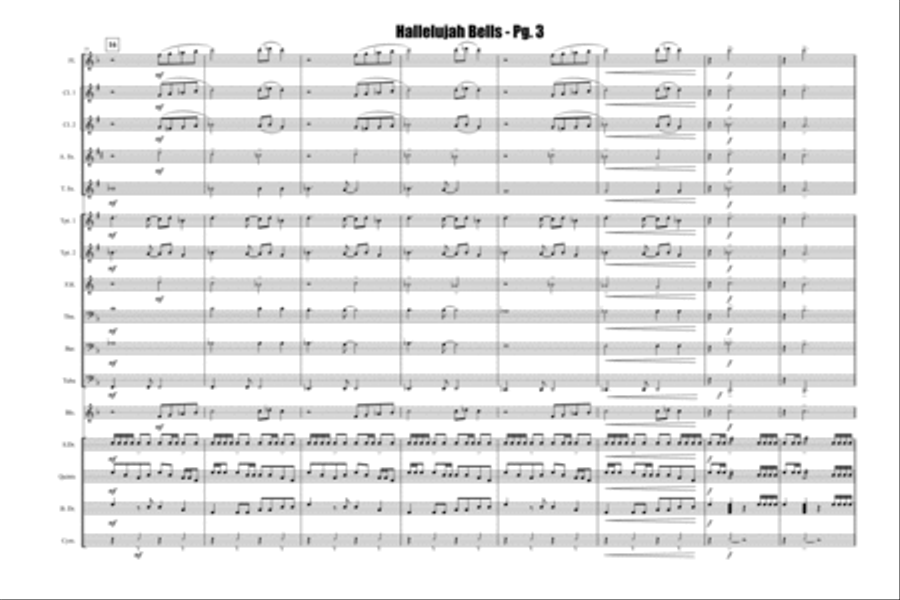 Hallelujah Bells Marching Band scores gallery preview page 4