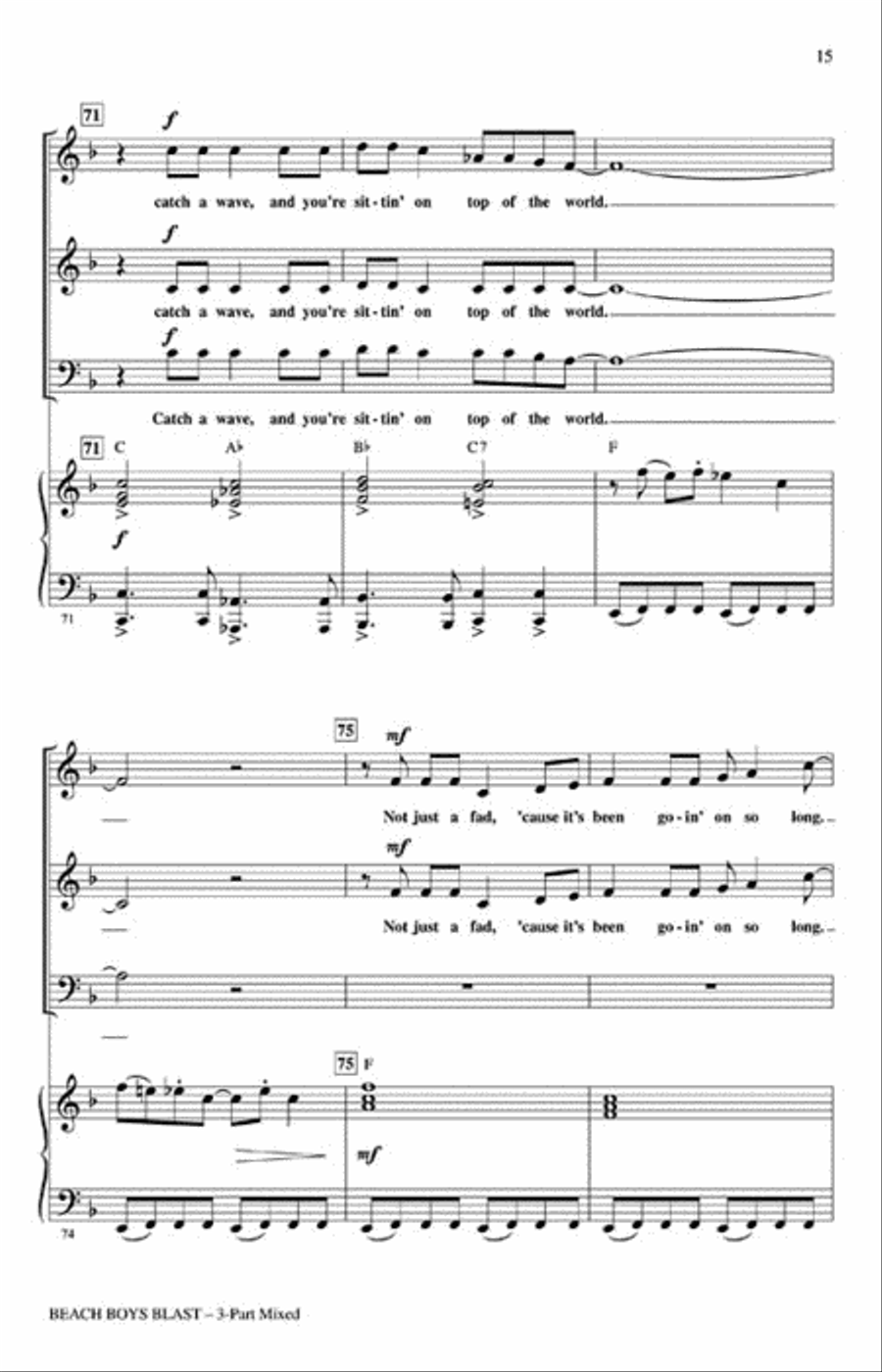 Beach Boys Blast 3-Part scores gallery preview page 3