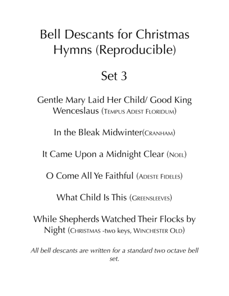 Bell Descants for Christmas (Reproducible) Set 3 (2 octaves) image number null