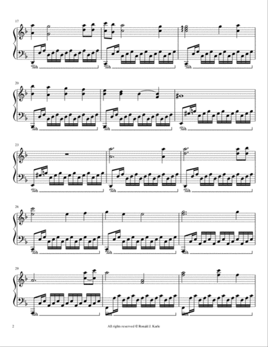 High Noon in the Desert Sun Piano Solo scores gallery preview page 3