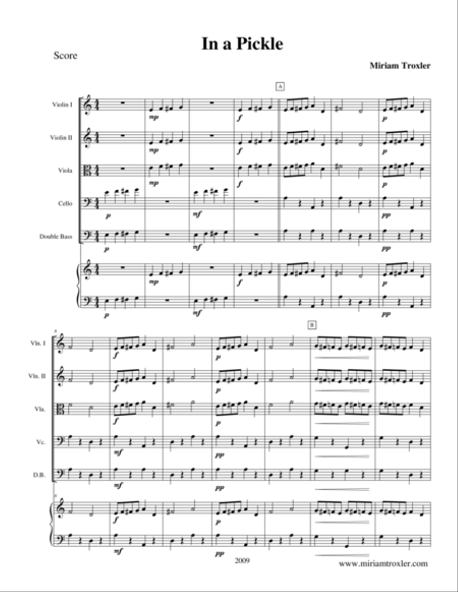 In a Pickle Cello scores gallery preview page 1