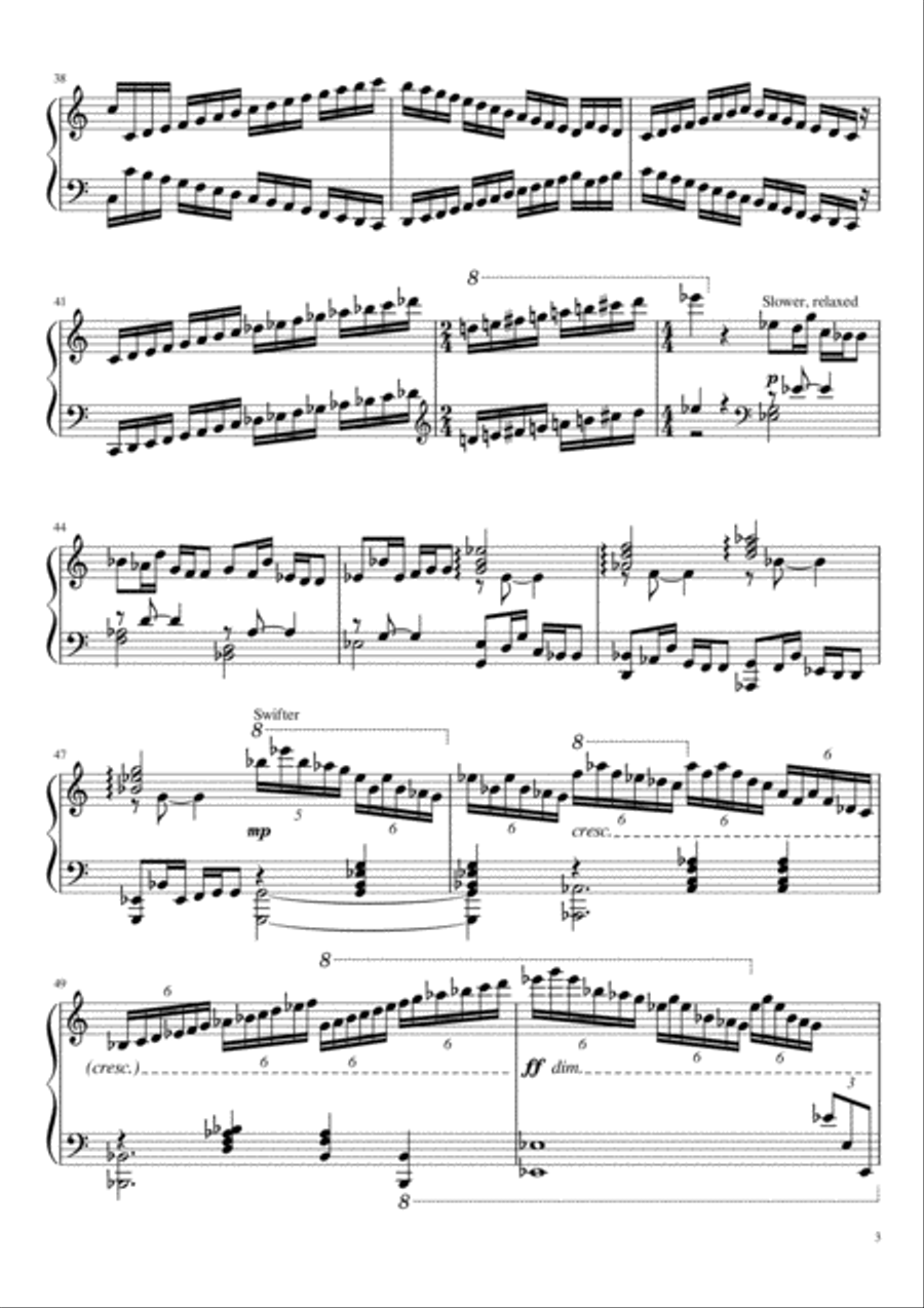 Blueberry Pie (fantasy for piano) Piano Solo scores gallery preview page 3