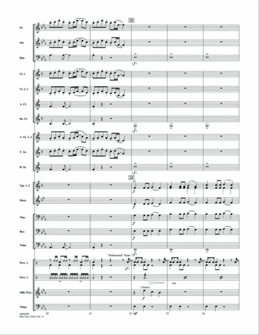 Best Day of My Life - Conductor Score (Full Score) Concert Band scores gallery preview page 6