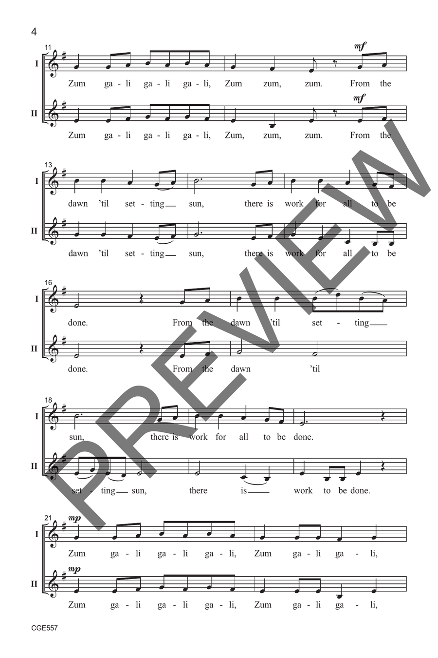 Zum Gali Gali (Two-part) 2-Part scores gallery preview page 5