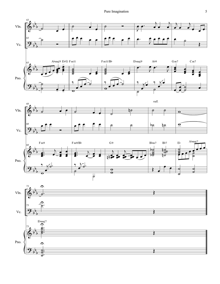 Pure Imagination Piano Trio scores gallery preview page 5