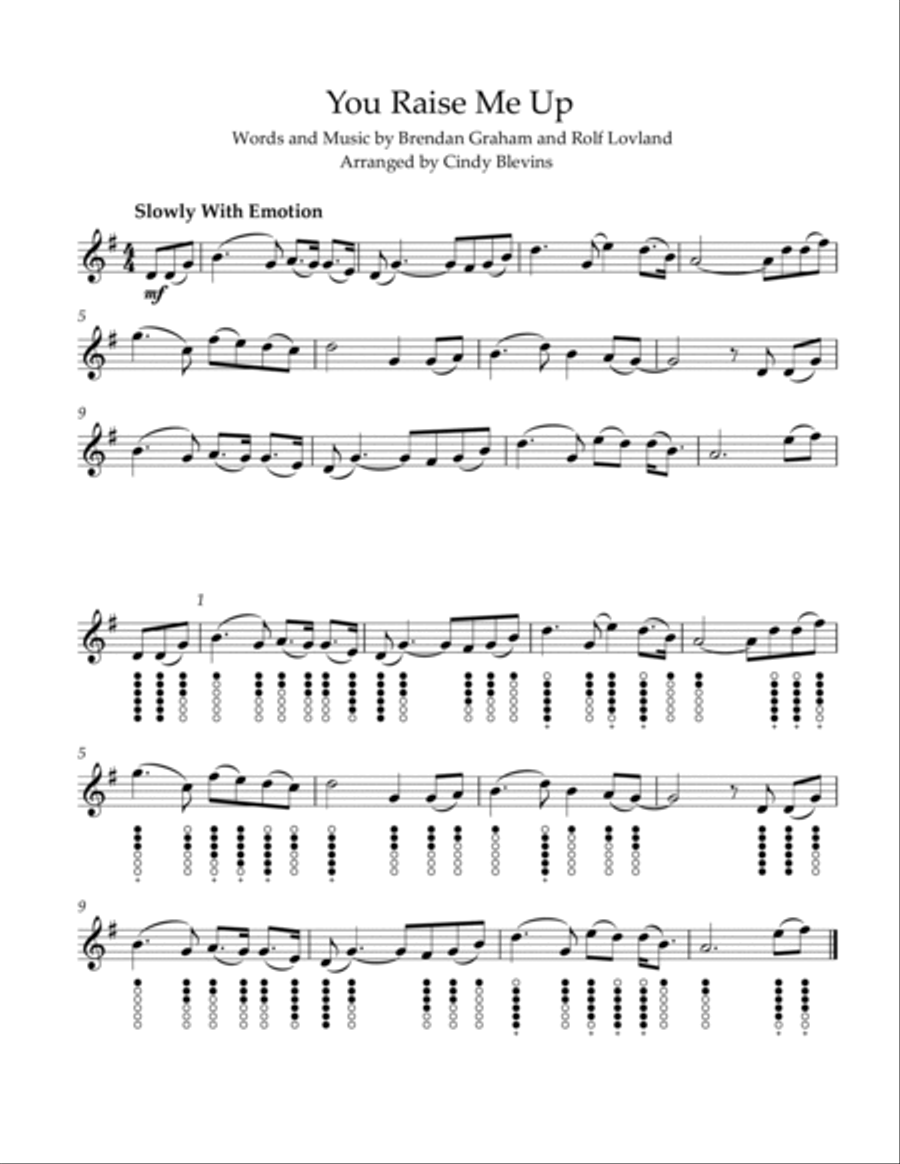 You Raise Me Up Tin Whistle scores gallery preview page 2