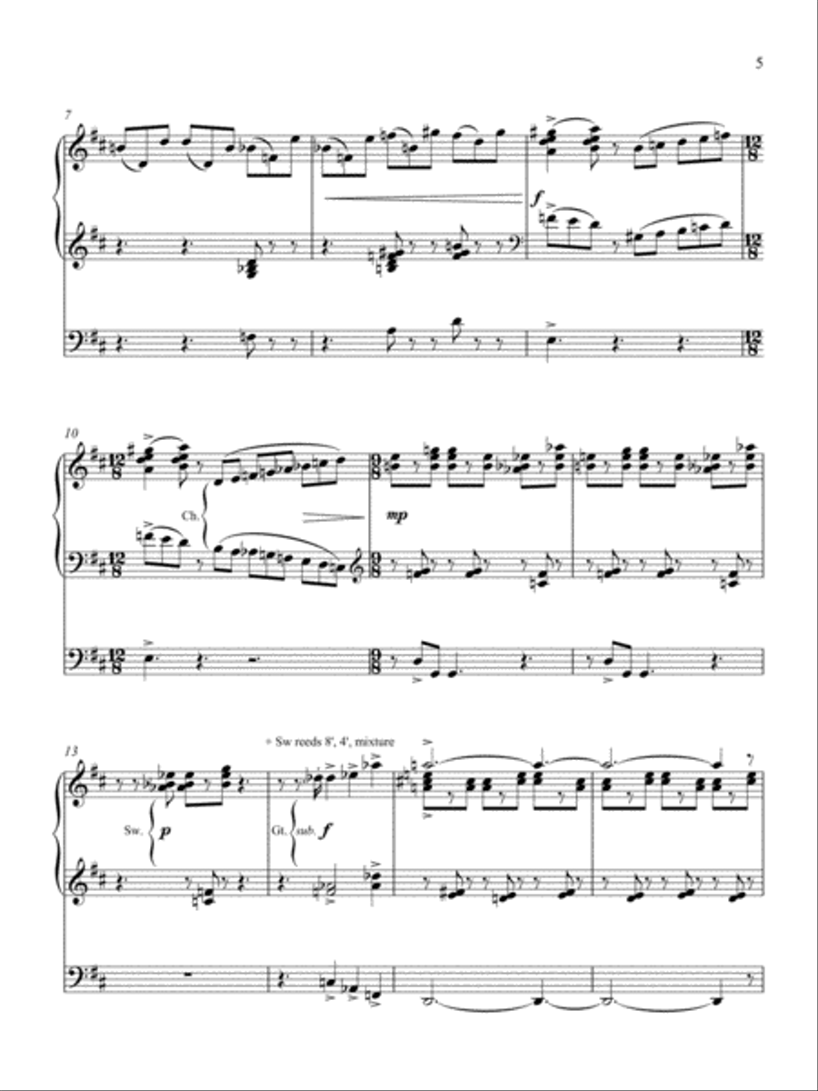 Chorale and Gigue Organ Solo scores gallery preview page 4