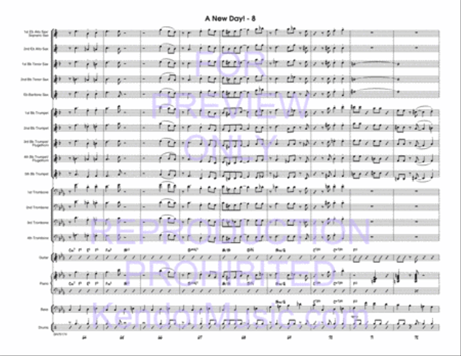 New Day!, A (Full Score) Jazz Ensemble scores gallery preview page 9