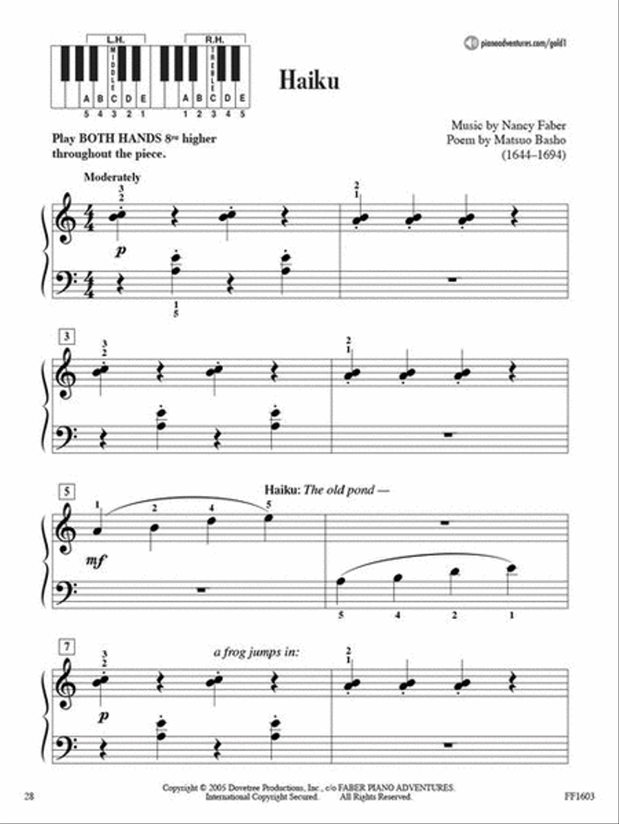 Level 1 – Gold Star Performance Book Piano Method scores gallery preview page 6