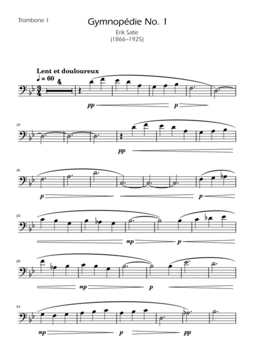 Gymnopedie No. 1 - Trombone Duet image number null