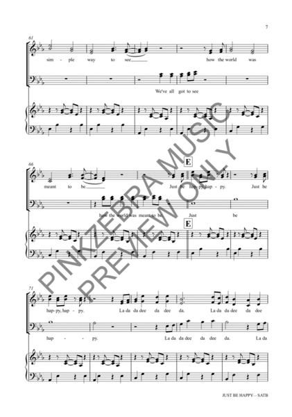 Just Be Happy SATB image number null