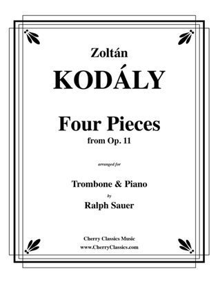 Book cover for Four Pieces from Op. 11 for Trombone & Piano