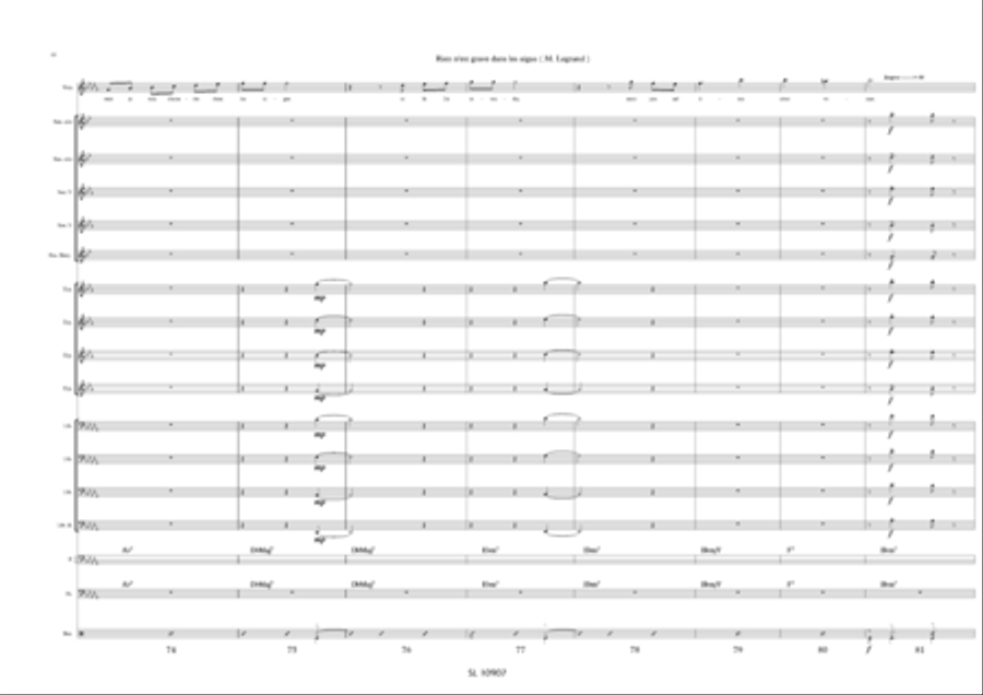Rien n'est grave dans les aigues pour voix solo et big band Jazz Ensemble scores gallery preview page 11