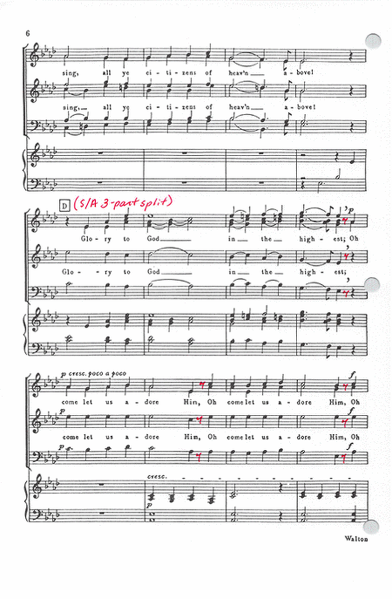 Adeste Fideles (O Come All Ye Faithful) (Vocal Score) image number null