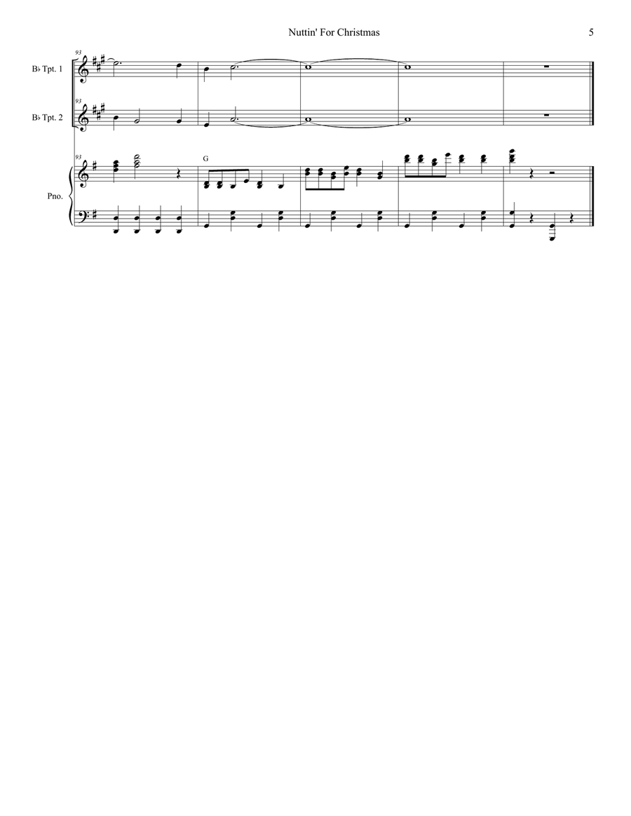 Nuttin' For Christmas Trumpet Duet scores gallery preview page 5