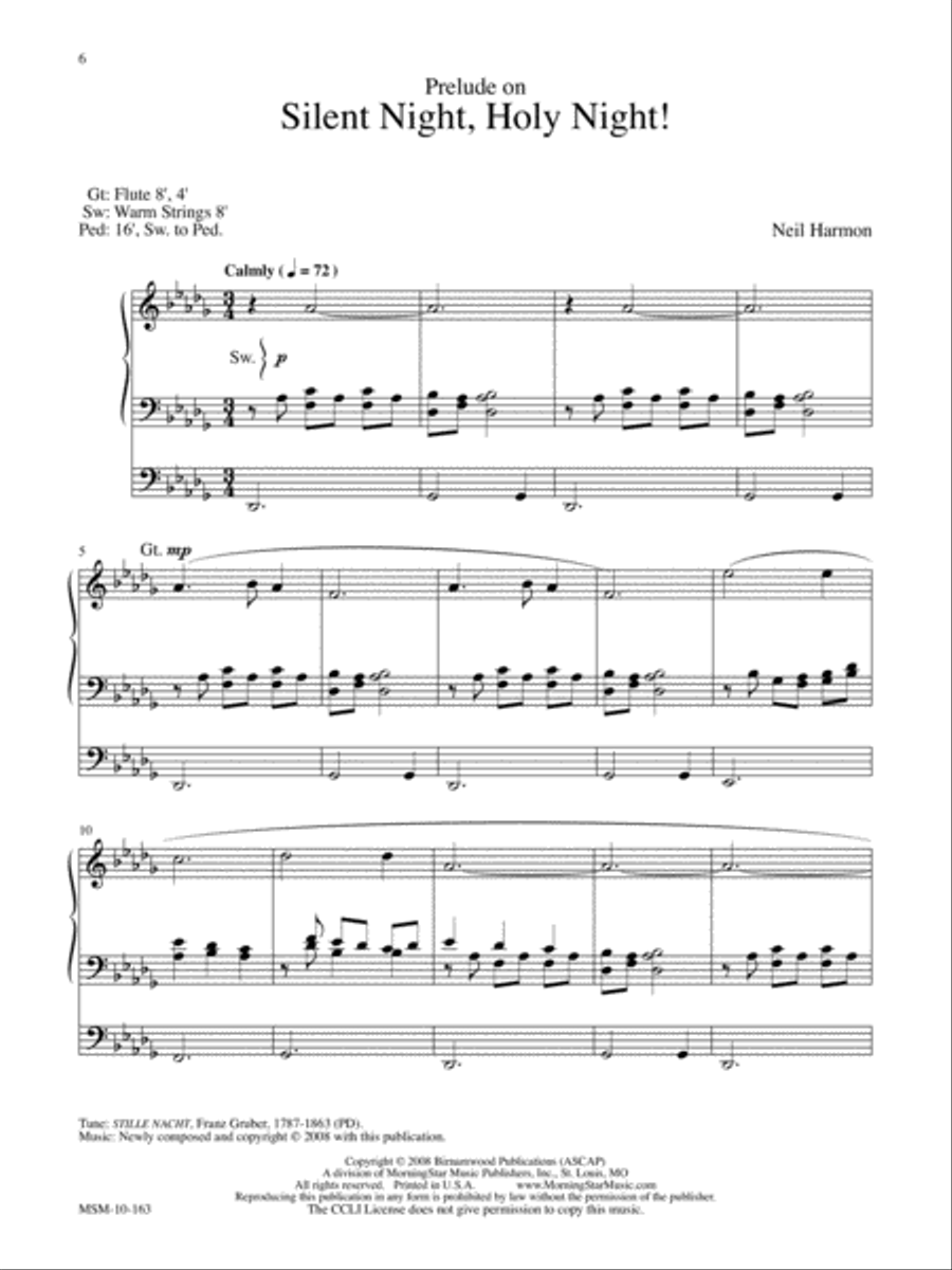 Noel! Four Christmas Carol Preludes for Organ Organ Solo scores gallery preview page 4