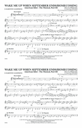 Wake Me Up When September Ends / Homecoming: E-flat Baritone Saxophone