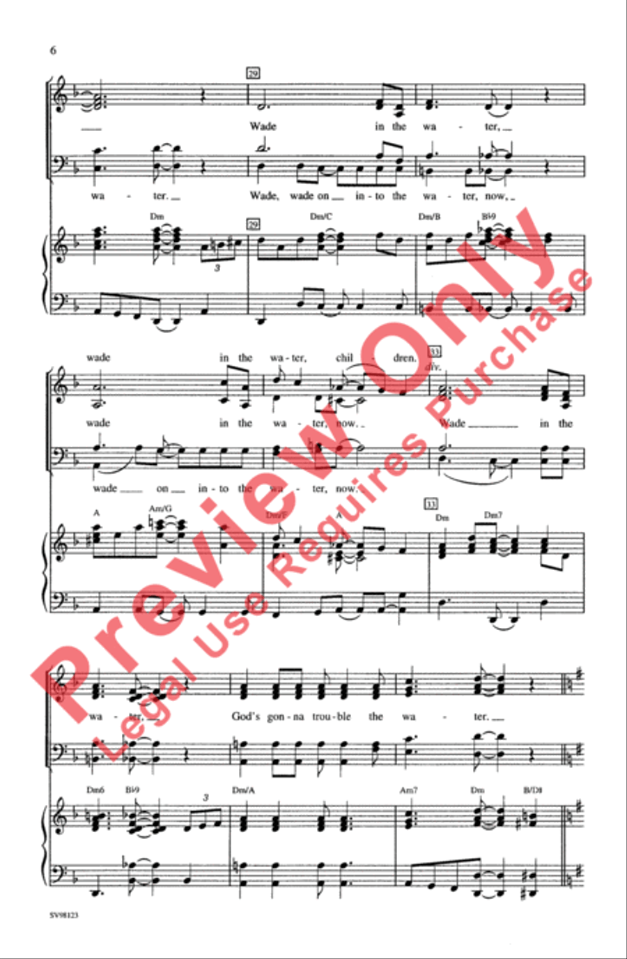Wade in the Water 4-Part scores gallery preview page 5