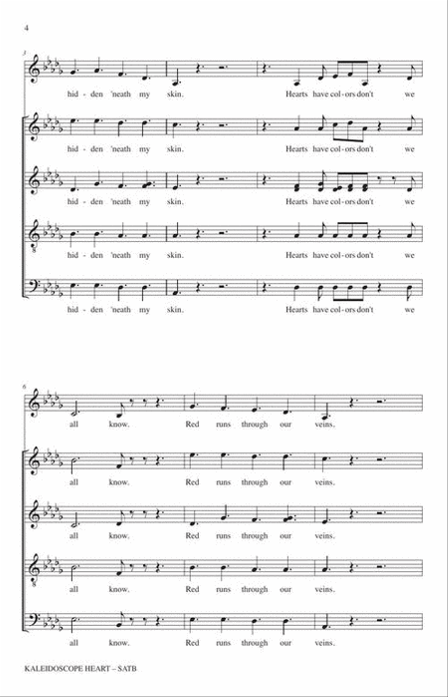 Kaleidoscope Heart 4-Part scores gallery preview page 5