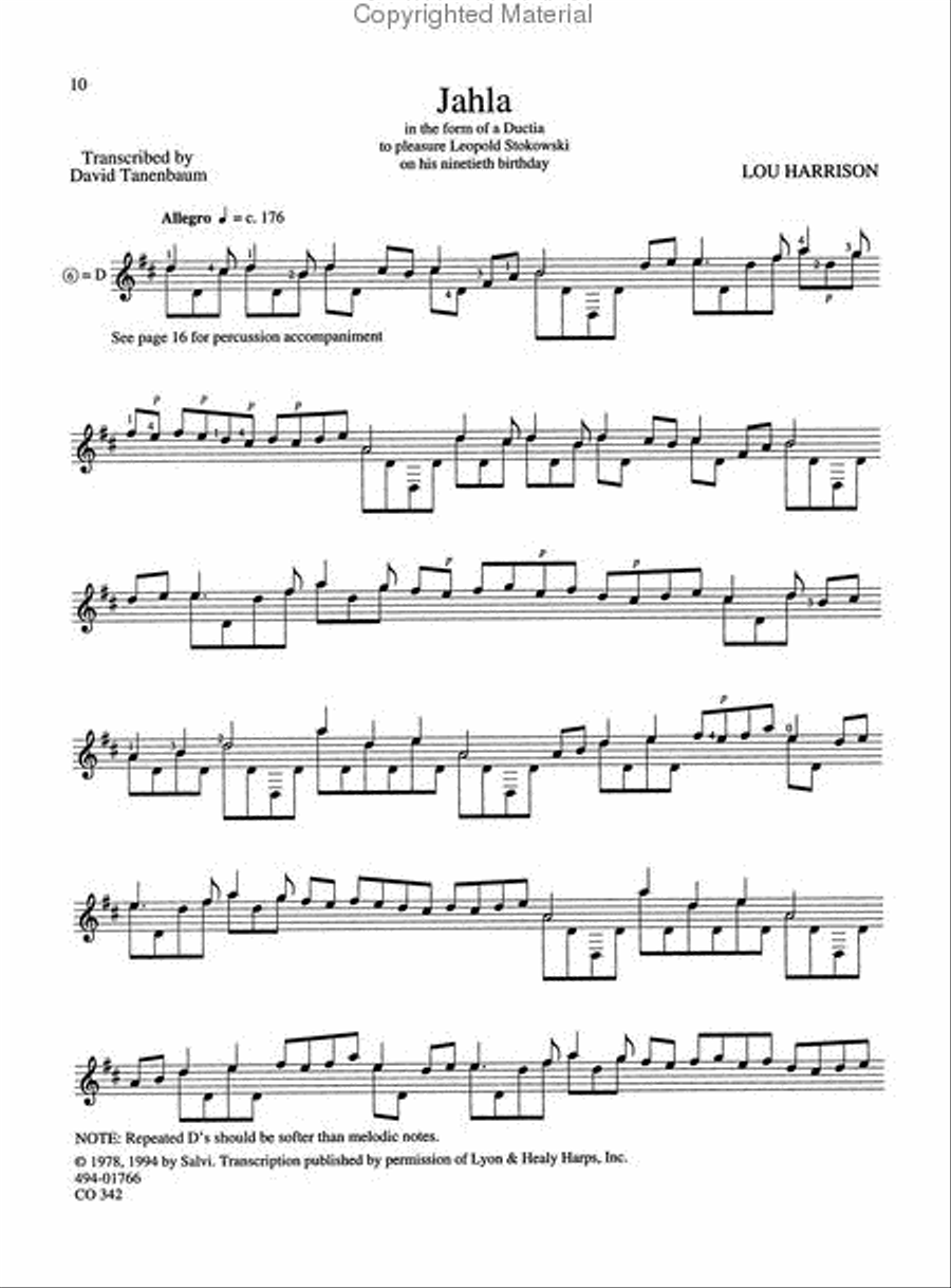 Lou Harrison Guitar Book Lou Harrison Guitar Book Chamber Music scores gallery preview page 4