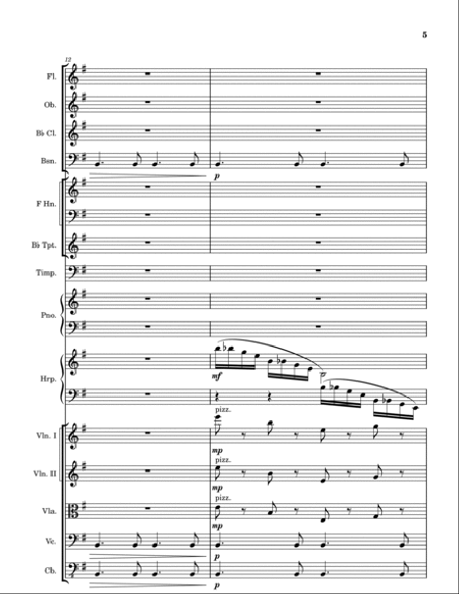 Piano Concerto in E minor Full Orchestra scores gallery preview page 5