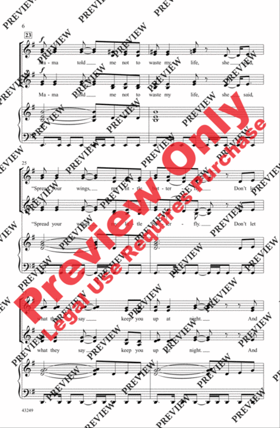 Wings Women's Choir scores gallery preview page 6