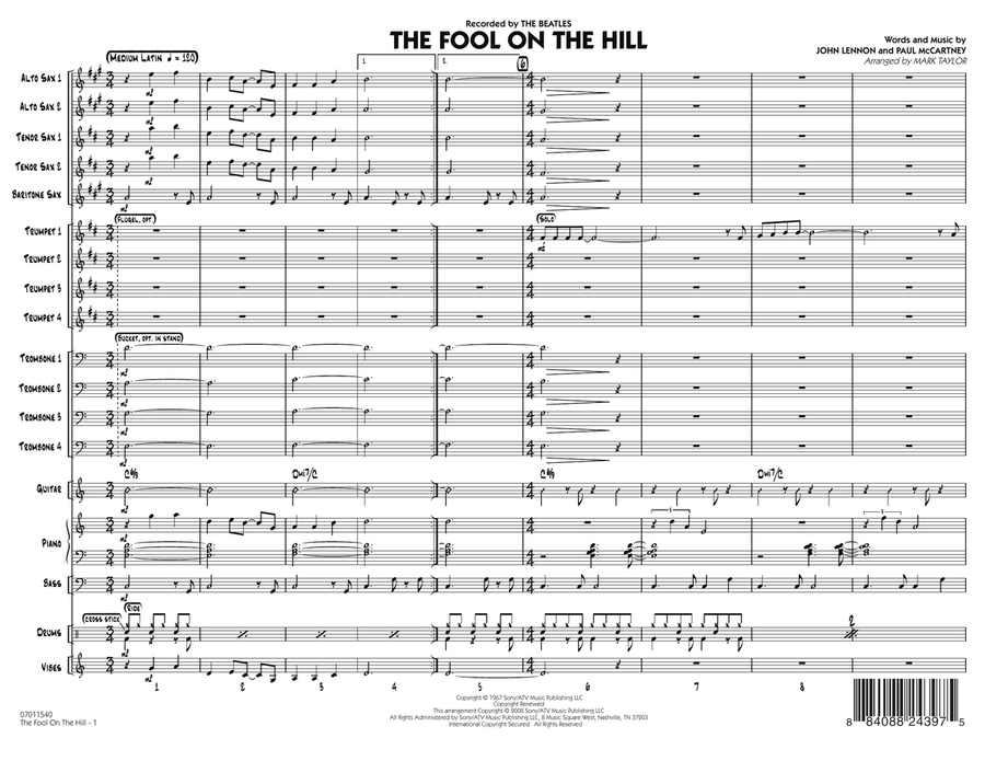 The Fool on the Hill (Flugelhorn Feature) - Full Score Jazz Ensemble scores gallery preview page 1