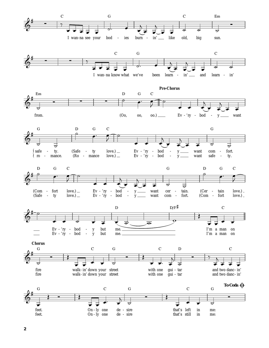Man On Fire Acoustic Guitar scores gallery preview page 2