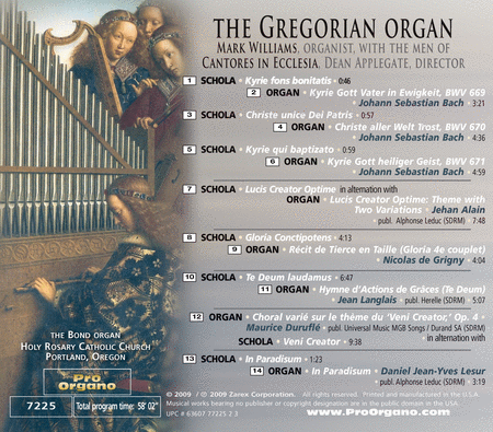 Mark Williams: The Gregorian Organ