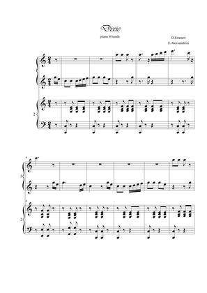 Dixie. American folk music. Piano 4 hands