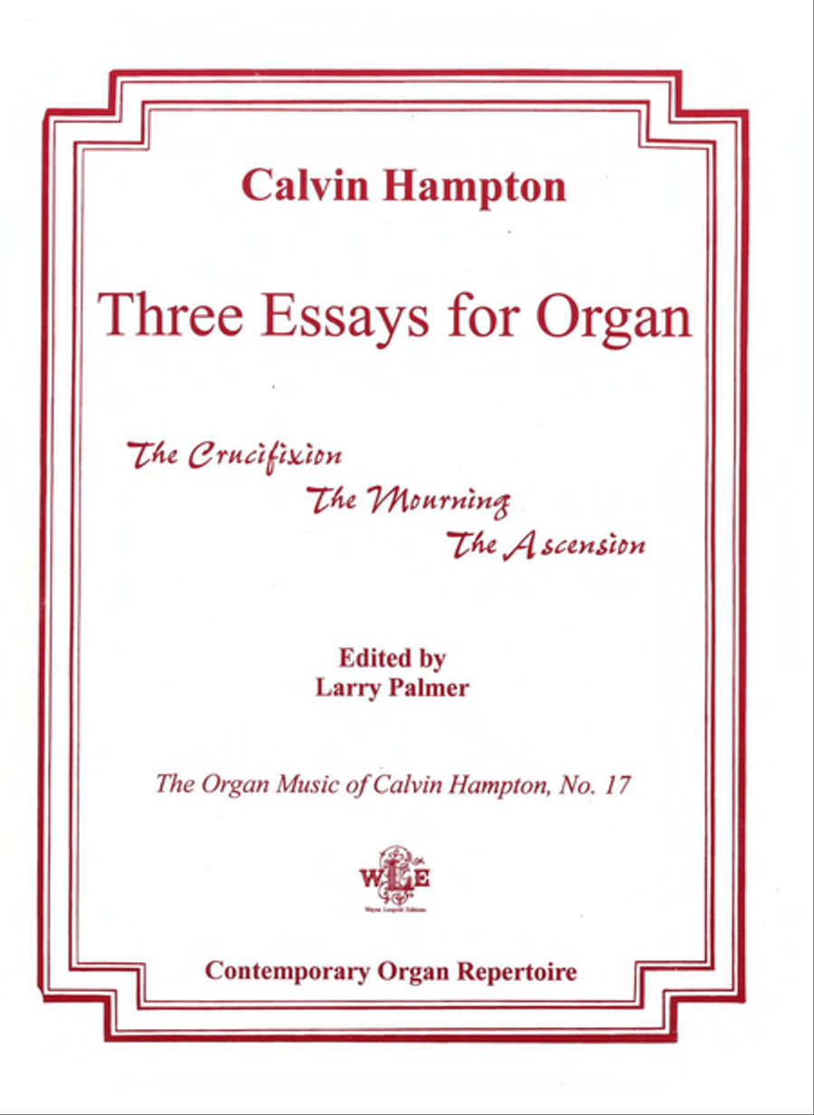 Three Essays for Organ Organ Solo scores gallery preview page 1