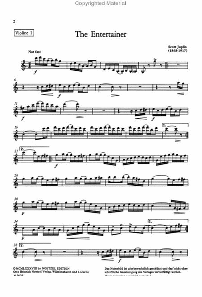 Ragtimes for String Quartet (4)