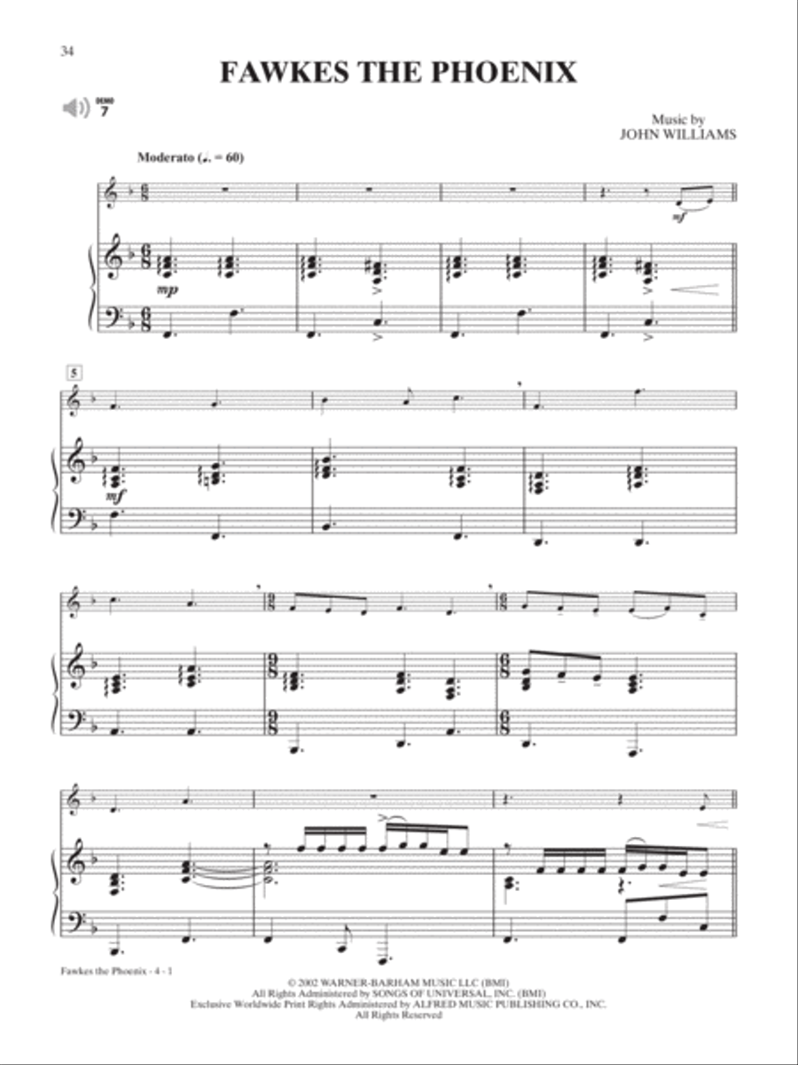Harry Potter Instrumental Solos Piano scores gallery preview page 4