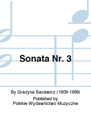 Book cover for Sonata Nr. 3