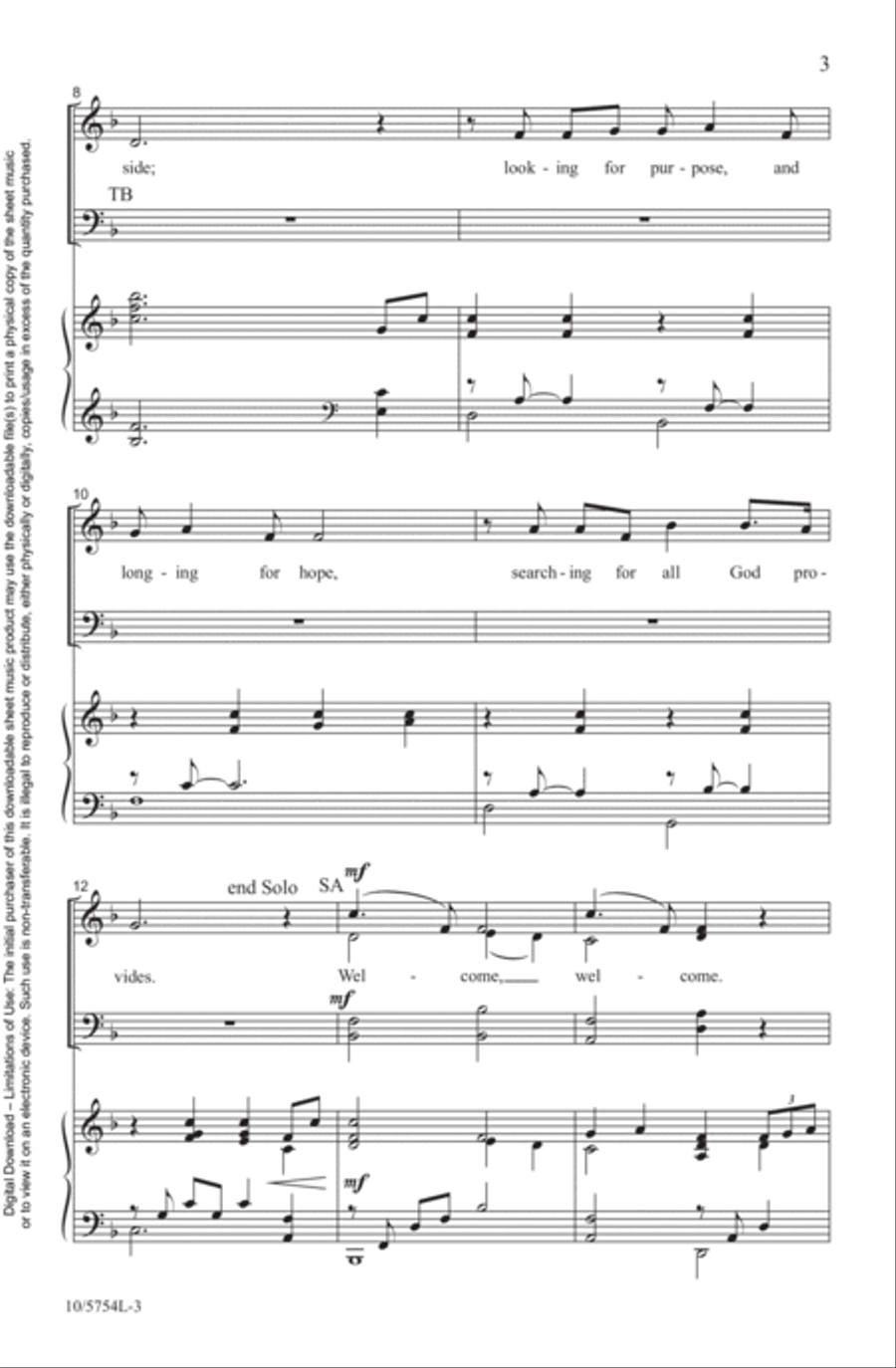 Welcome to Jesus Welcome to Jesus 4-Part scores gallery preview page 3