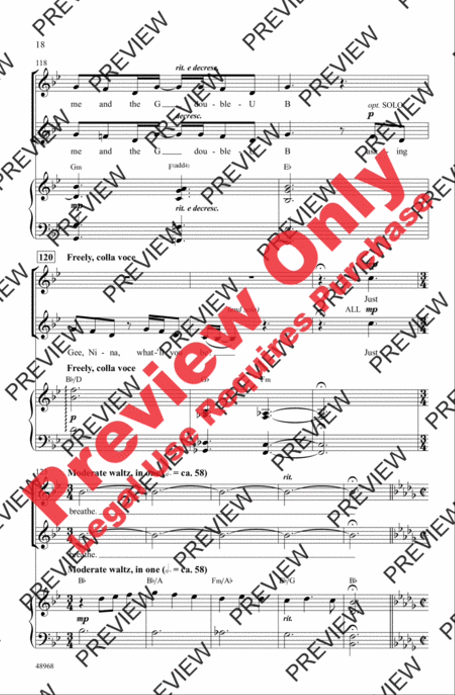 In the Heights (Choral Highlights) 2-Part scores gallery preview page 18