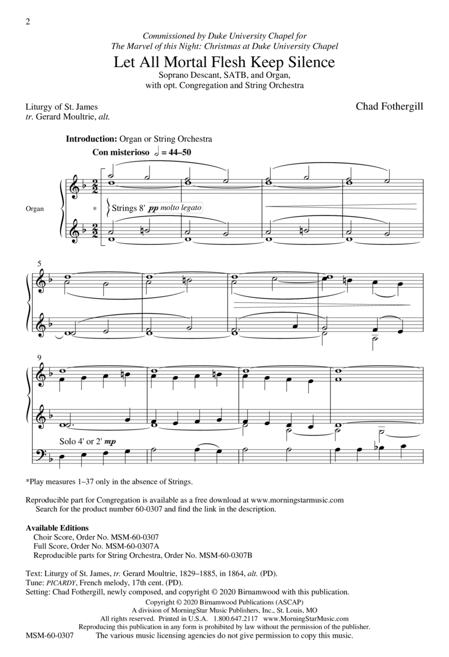 Let All Mortal Flesh Keep Silence 4-Part scores gallery preview page 1
