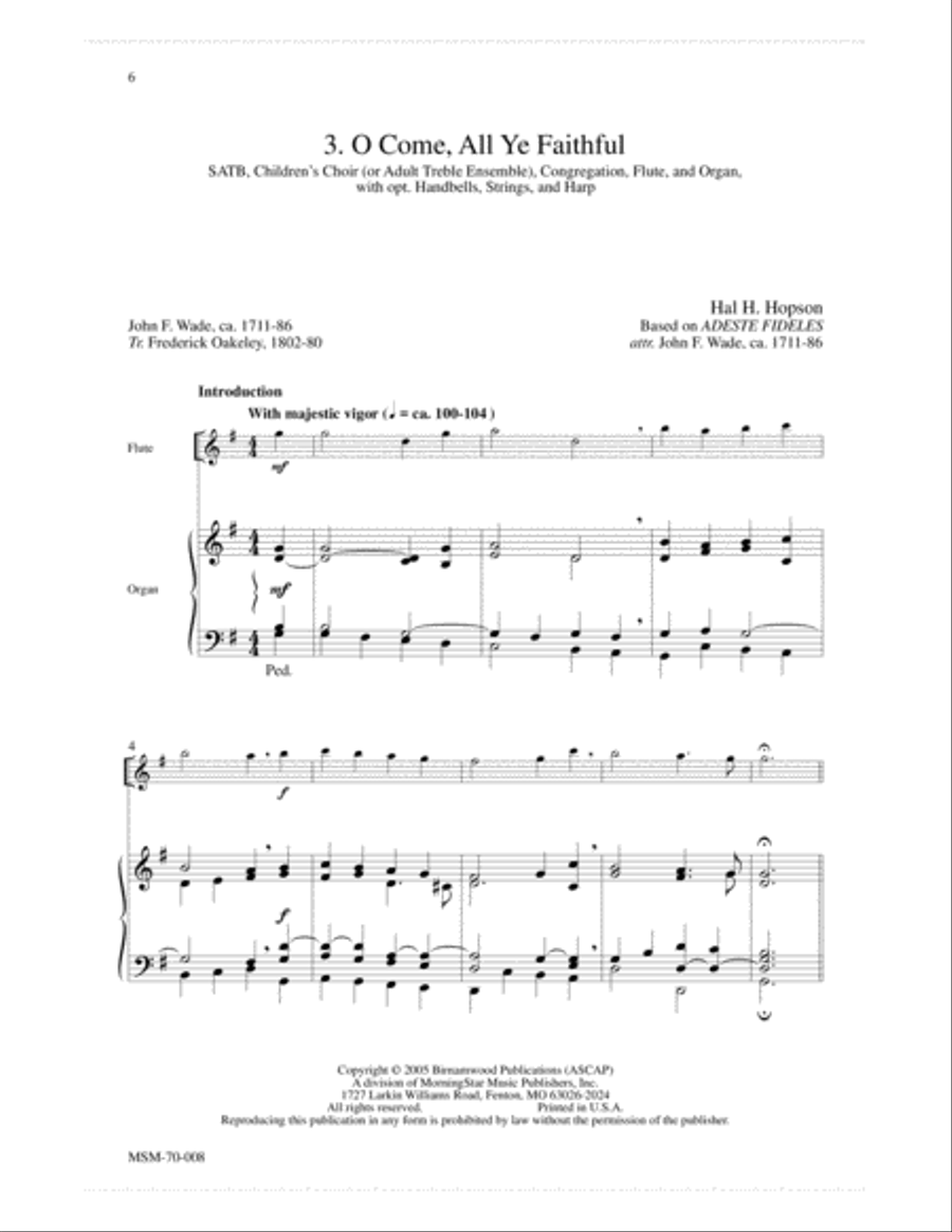Come Ye Faithful: A Service of Carols 4-Part scores gallery preview page 3