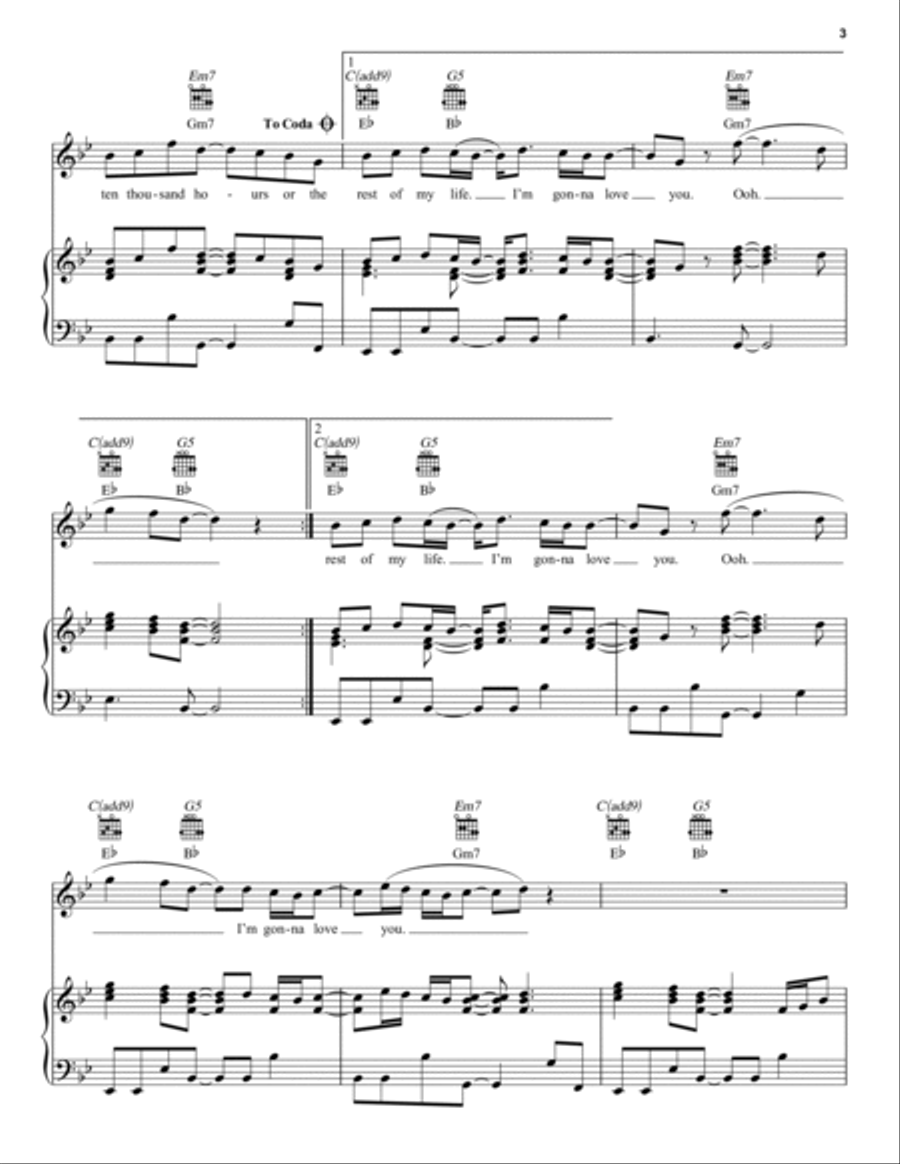 10,000 Hours 10,000 Hours Piano, Vocal, Guitar scores gallery preview page 3
