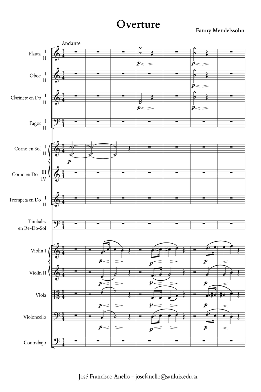 Overture in C Full Orchestra scores gallery preview page 1