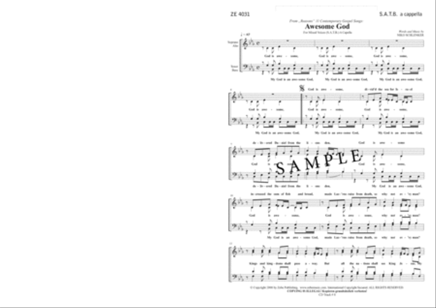 Awesome God SSAA scores gallery preview page 8