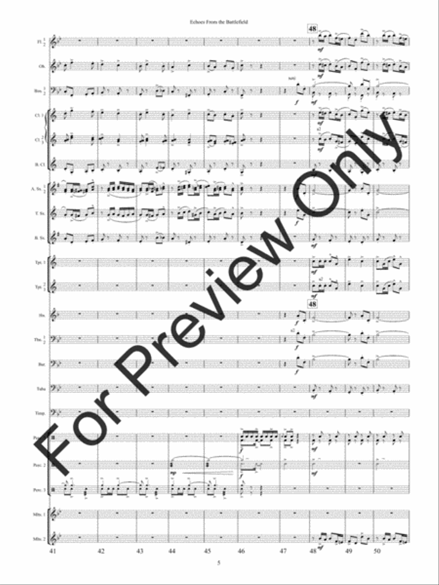 Echoes from the Battlefield (Score) Concert Band scores gallery preview page 8