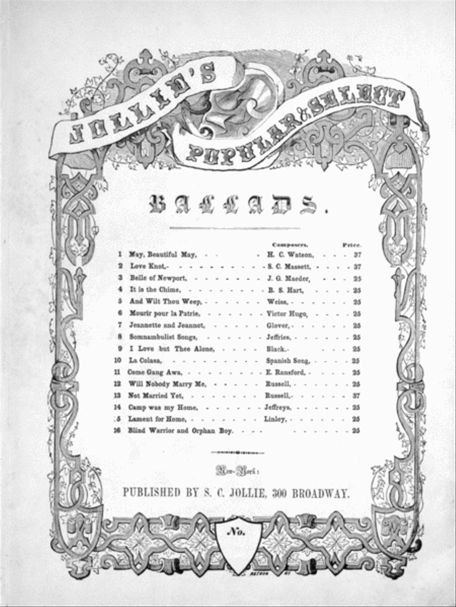 Jollie's Popular & Select Ballads Voice scores gallery preview page 1