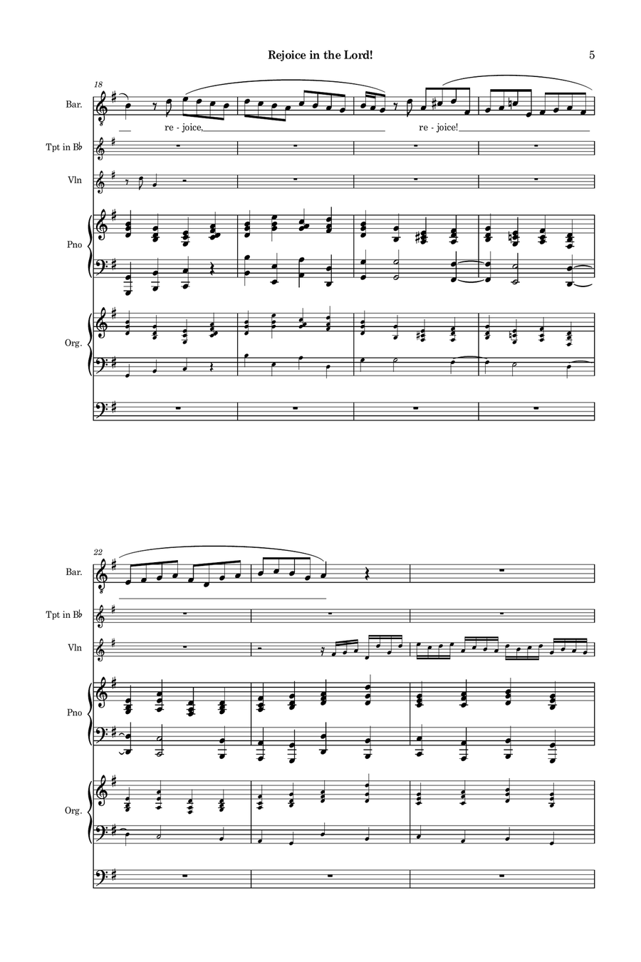 Rejoice in the Lord! Piano, Vocal scores gallery preview page 5