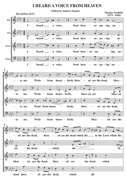 I Heard A Voice From Heaven TT A Cappella SATB image number null